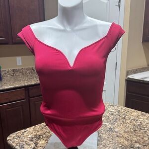 Express Off-Shoulder Pink Bodysuit